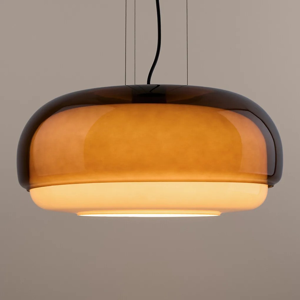 Hanglamp in gekleurd glas Ø45 cm, Kinoko