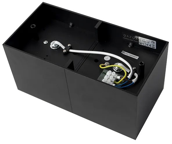 Design spot zwart rechthoekig 2-lichts - Box