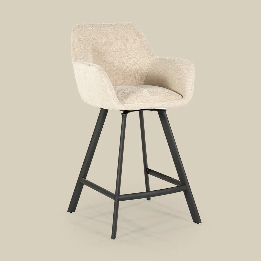 Draaibare Barkruk Stof Beige