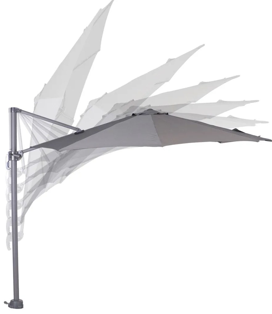 Garden Impressions Zweefparasol Hawaii S Ø300 - donker grijs - licht grijs