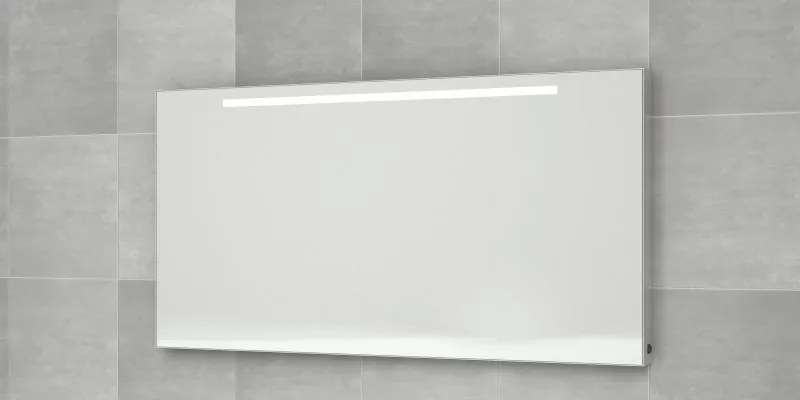 Wandspiegel met horizontale TL-verlichting 160x70 cm