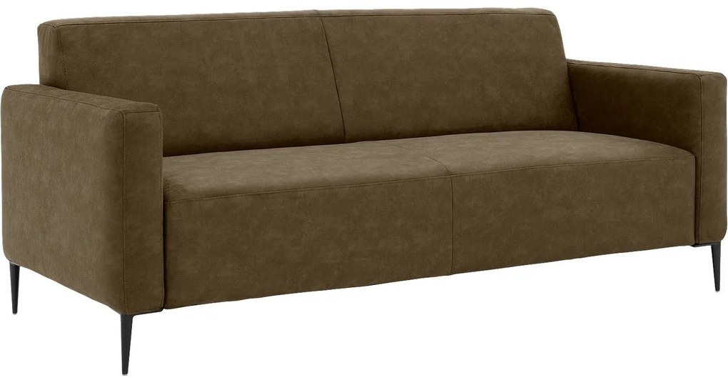 Goossens Key West groen, micro leer, 3-zits, modern design