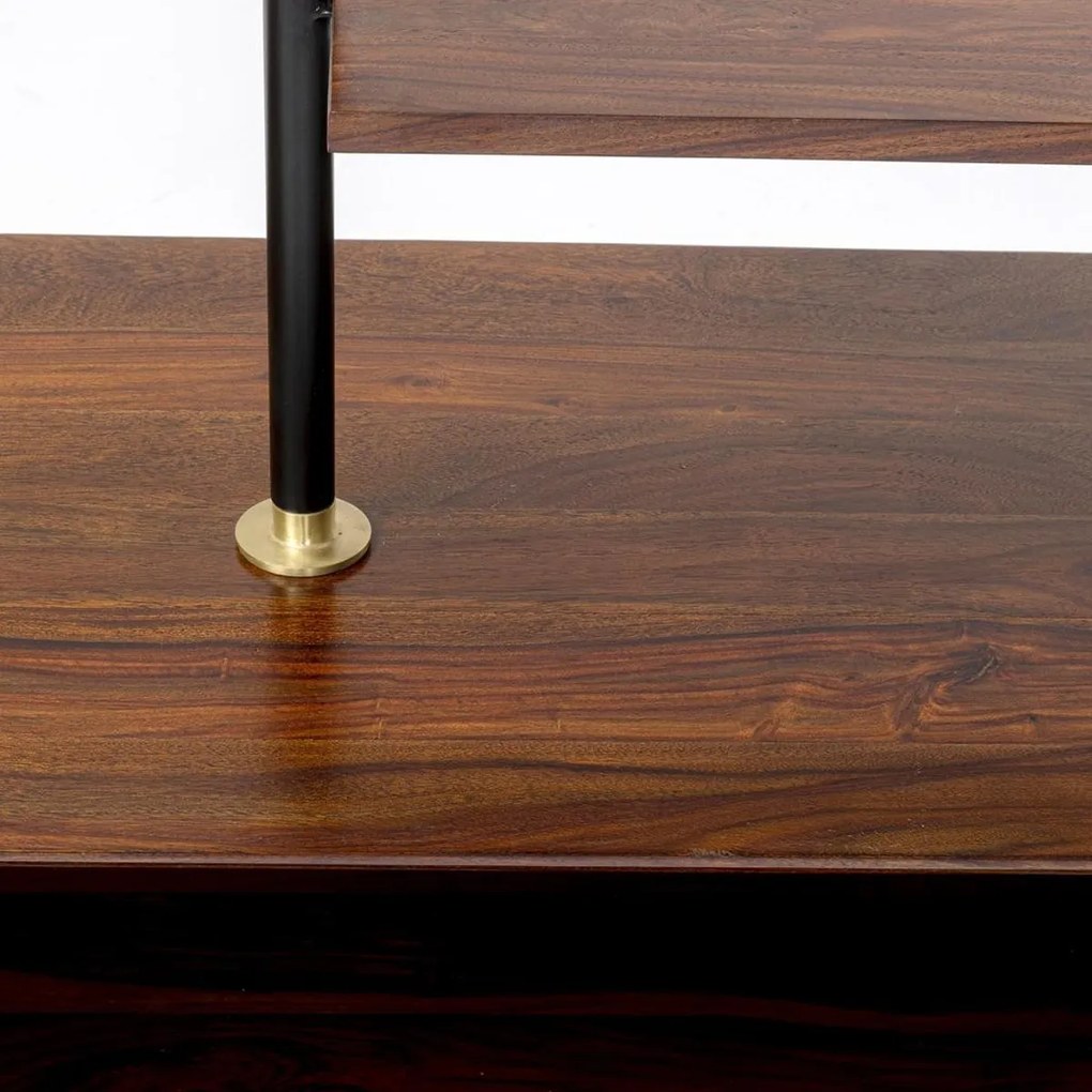 Kare Design Ravello Sheesham Schoenenkast Met Roede - 160x45x174.5cm.