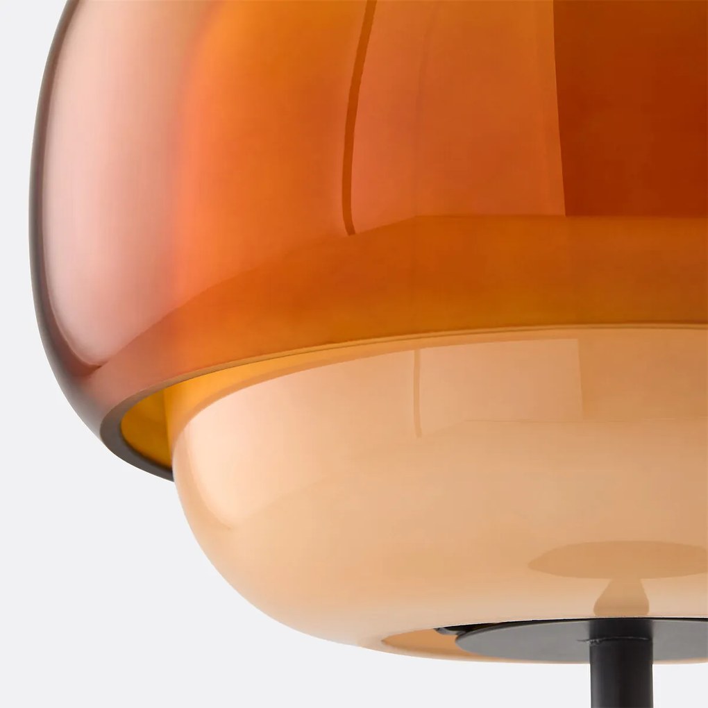 Tafellamp in gekleurd glas, Kinoko