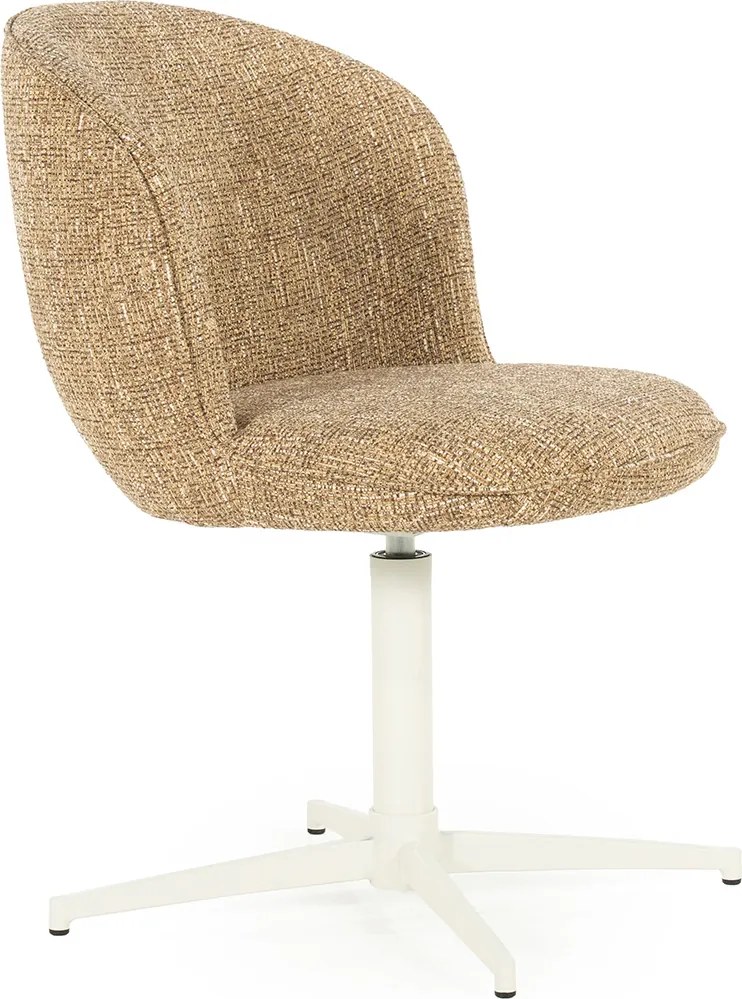 Eleonora Molly Draaibare Eetkamerstoel Mosterd Met Beige Poten