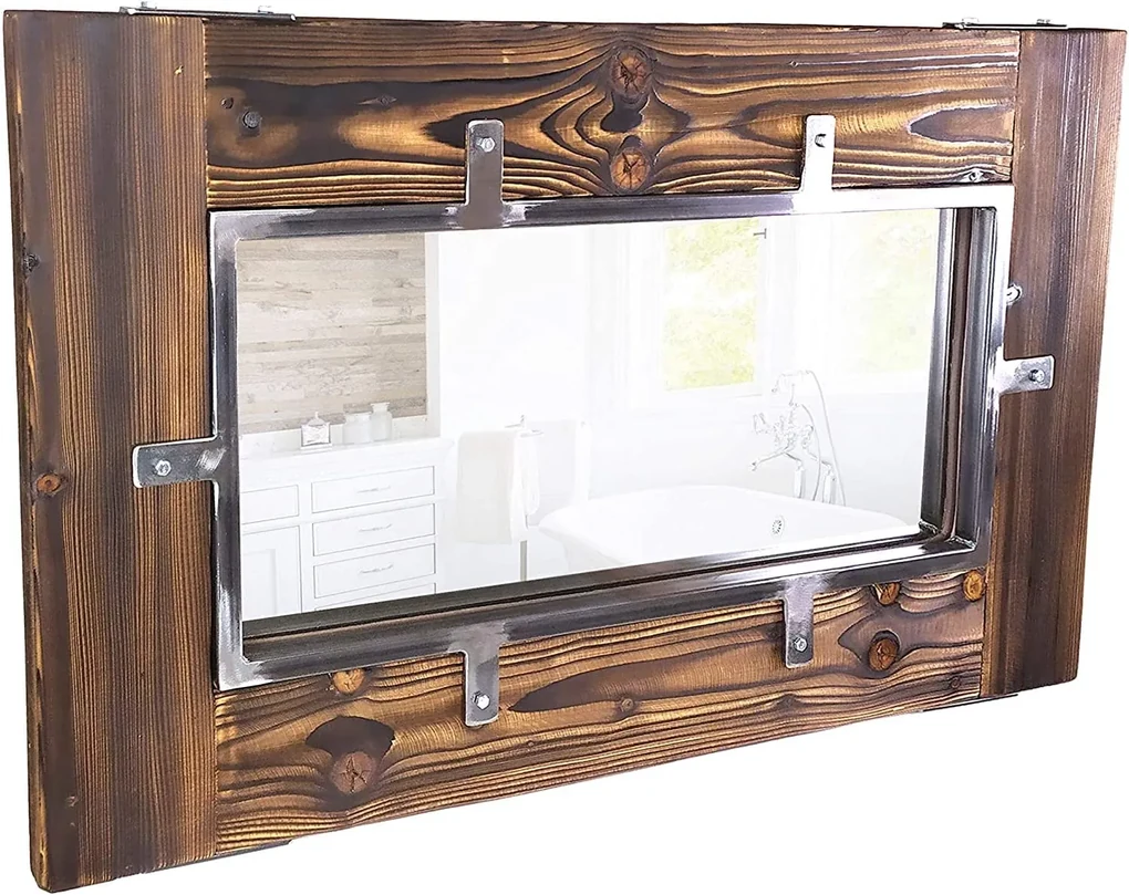 CHYRKA® Spiegel LL wandspiegel LEMBERG houten spiegel garderobe spiegel gang spiegel