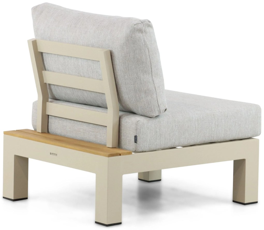 Loungeset 6 personen Aluminium/Teak Taupe Lifestyle Garden Furniture Vittoria