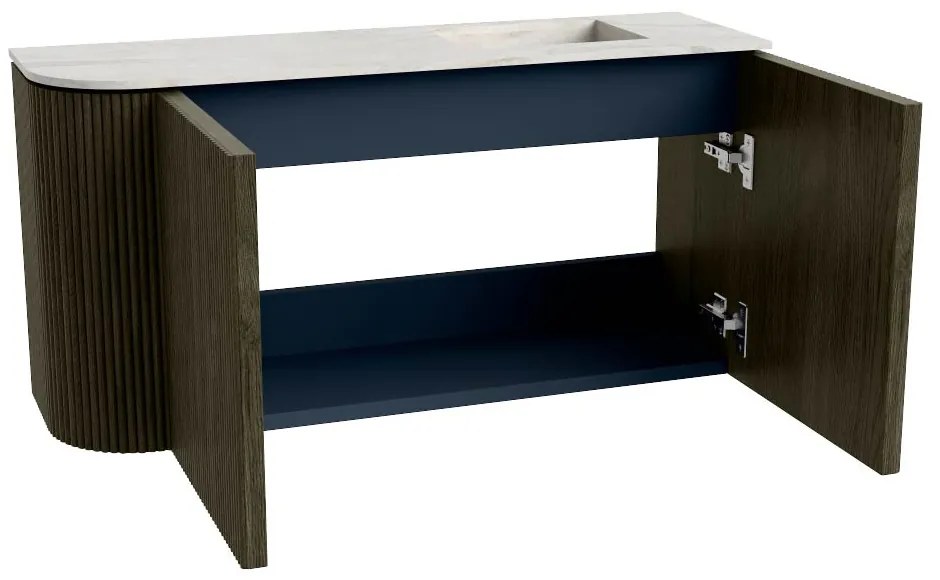 Mondiaz Joya DLux 80cm toiletmeubel ronding links shadow met wastafel faye rechts zonder kraangat ostra