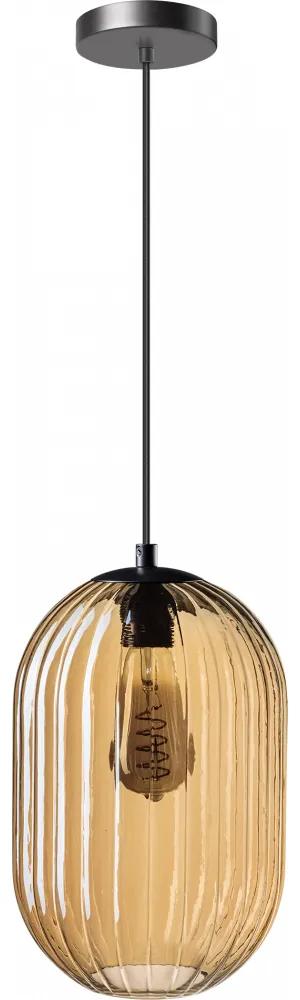 Glamm 1-lichts Hanglamp Amber | Trading Lighting | Glas & Metaal |  Cavetown