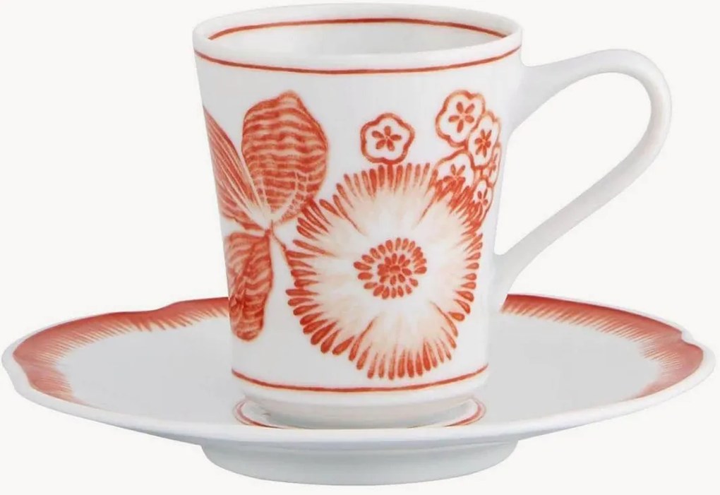 Porseleinen espressokopje & schoteltje Coralina