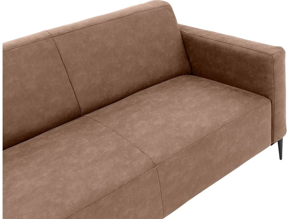 Goossens Key West bruin, micro leer, 2-zits, modern design