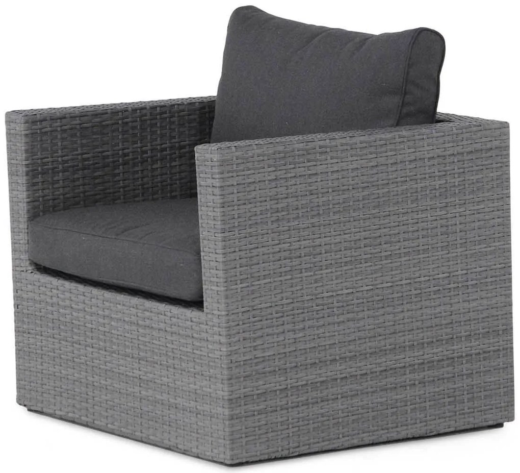 Tuinstoel Wicker Grijs-antraciet Garden Collections Rockland  antraciet