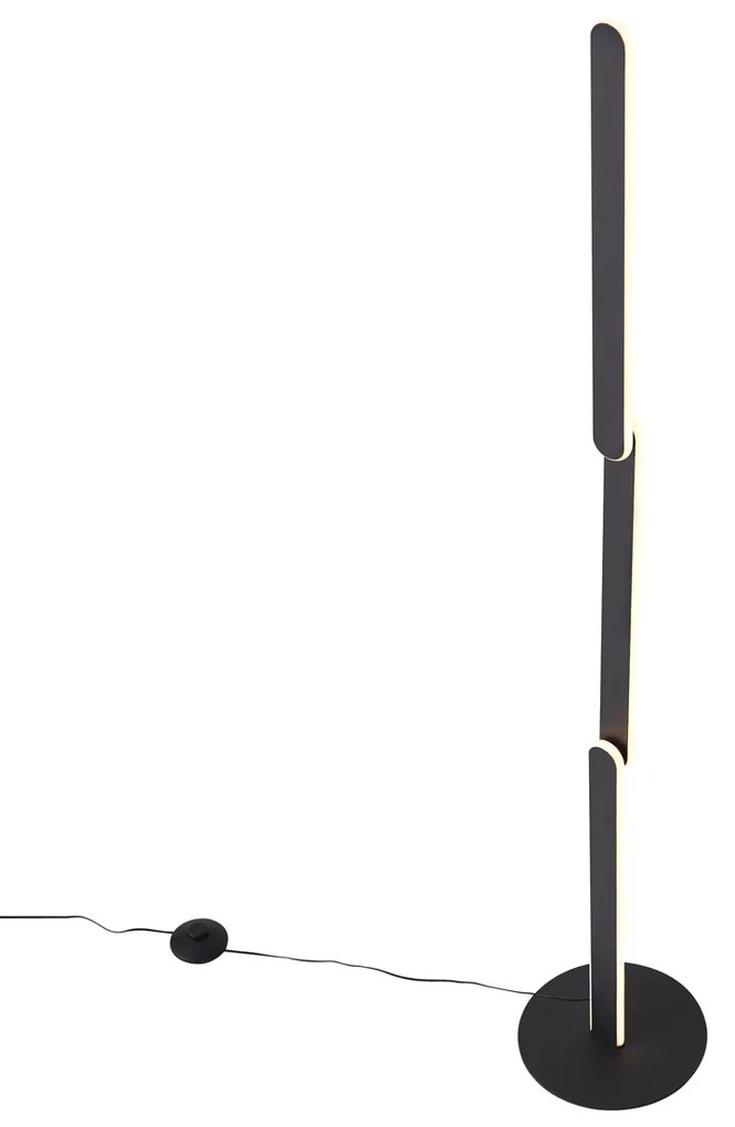 Design vloerlamp zwart incl. LED 3-staps dimbaar - Gate