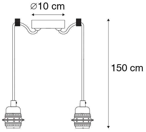 Moderne hanglamp goud - Cava 2 Modern Minimalistisch E27 rond Binnenverlichting Lamp