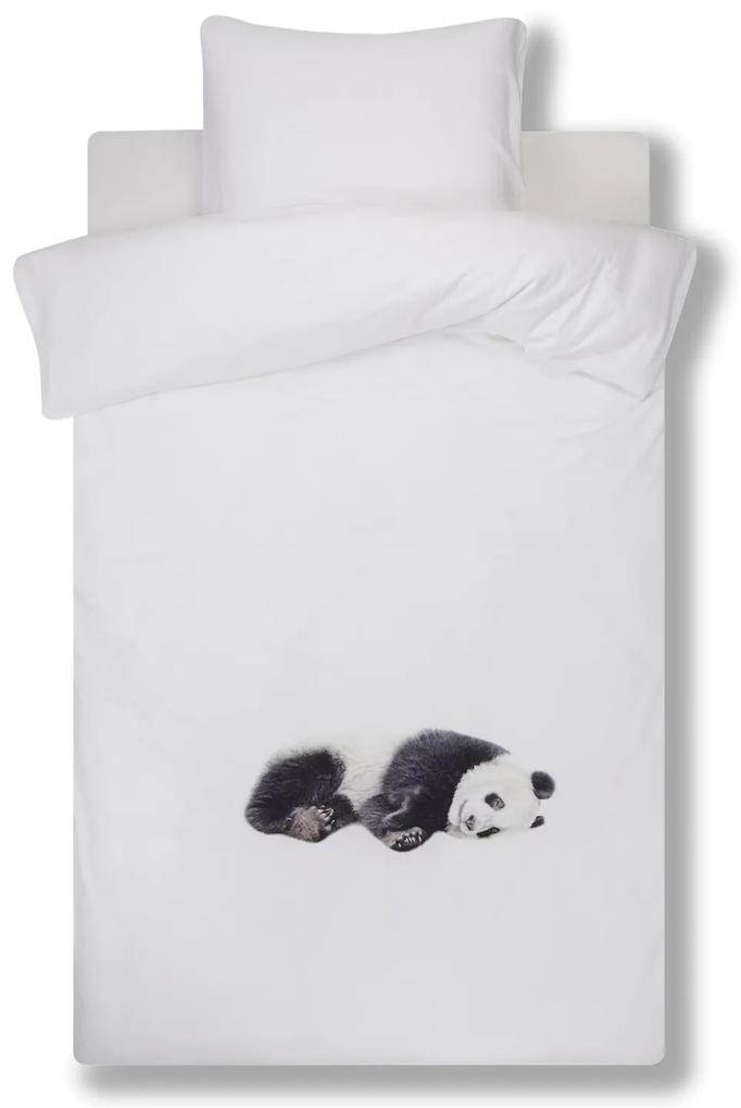 Snurk Lazy Panda dekbedovertrekset van katoenflanel 180TC