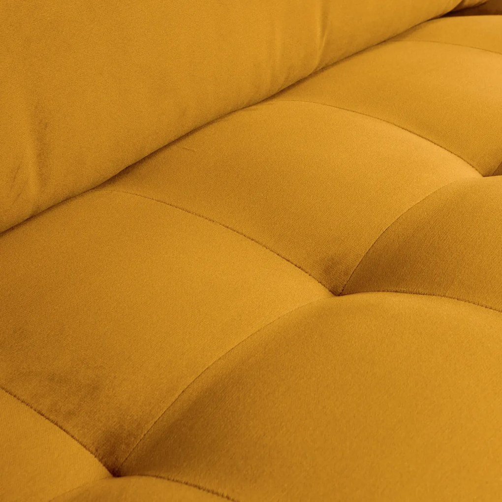 BePureHome Rodeo Classic Velvet 2,5-zits Bank Gecapitonneerd Oker