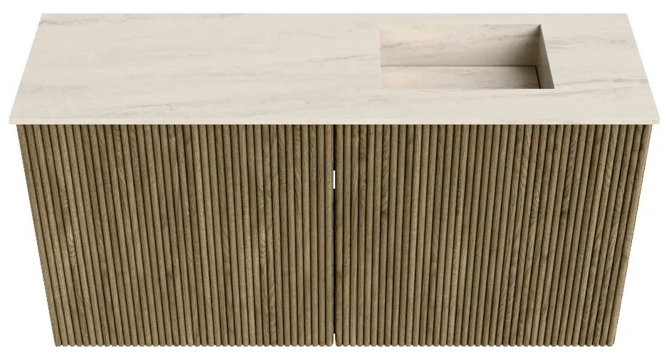 Mondiaz Joya DLux 80cm toiletmeubel dusk met wastafel faye rechts 1 kraangat meli