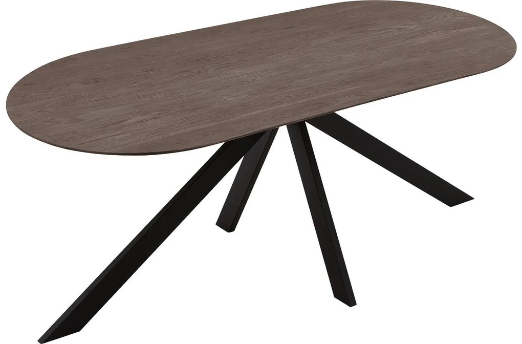 Goossens Excellent Eettafel Uniek, Semi rond 180 x 100 cm