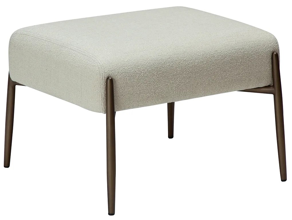 Dan-Form Glam Voetenbankje Wit Boucle