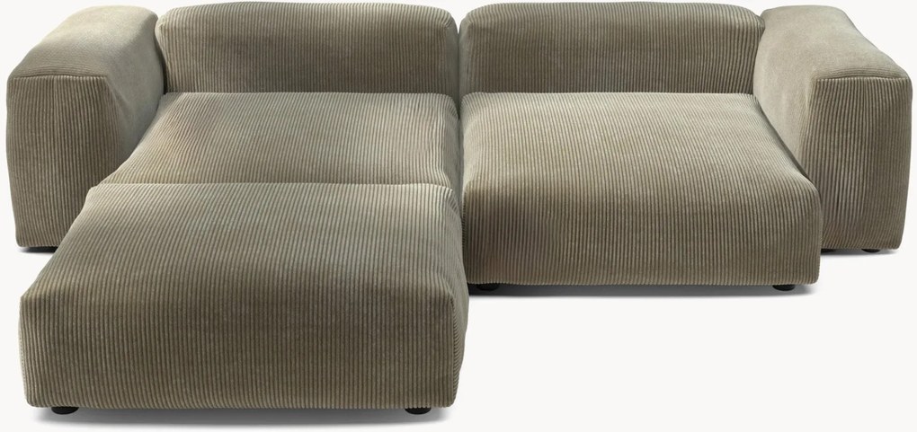 Modulaire hoekbank Vetsak (3-zits) van corduroy