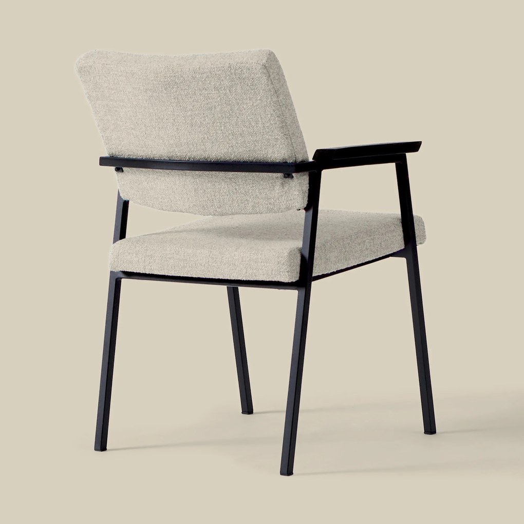 Bodio Elva Zand Eetkamerstoel Met Armleuningen