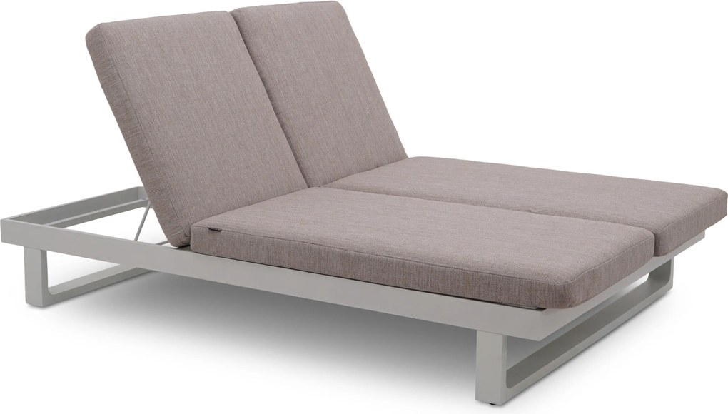 Lifestyle Garden Furniture Massimo Ligbed Met Kussen Wit/earth Aluminium Wit