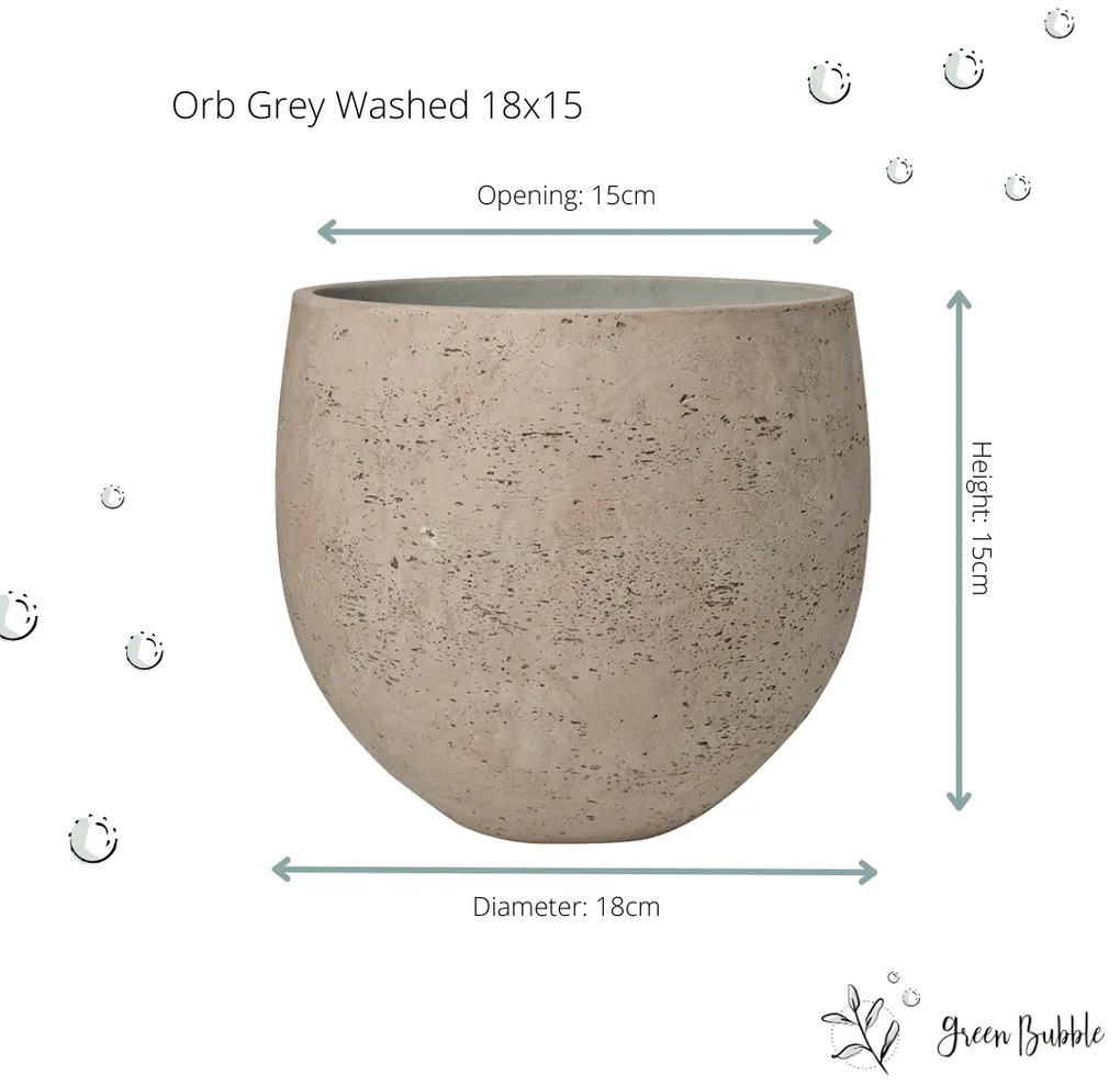 Pot Orb Grey Washed