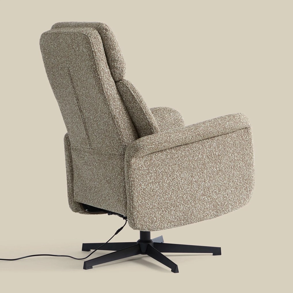Relaxfauteuil Elektrisch Taupe Stof