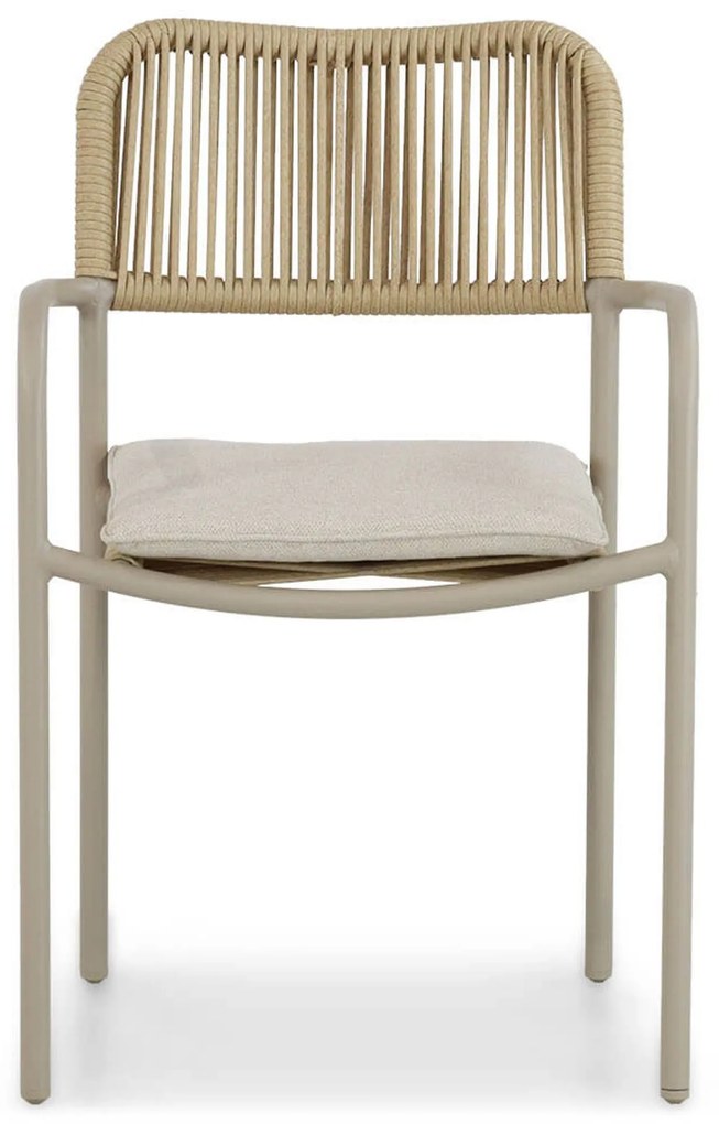 Tuinstoel stapelbaar Aluminium/rope Taupe-naturel-bruin Coco Penya
