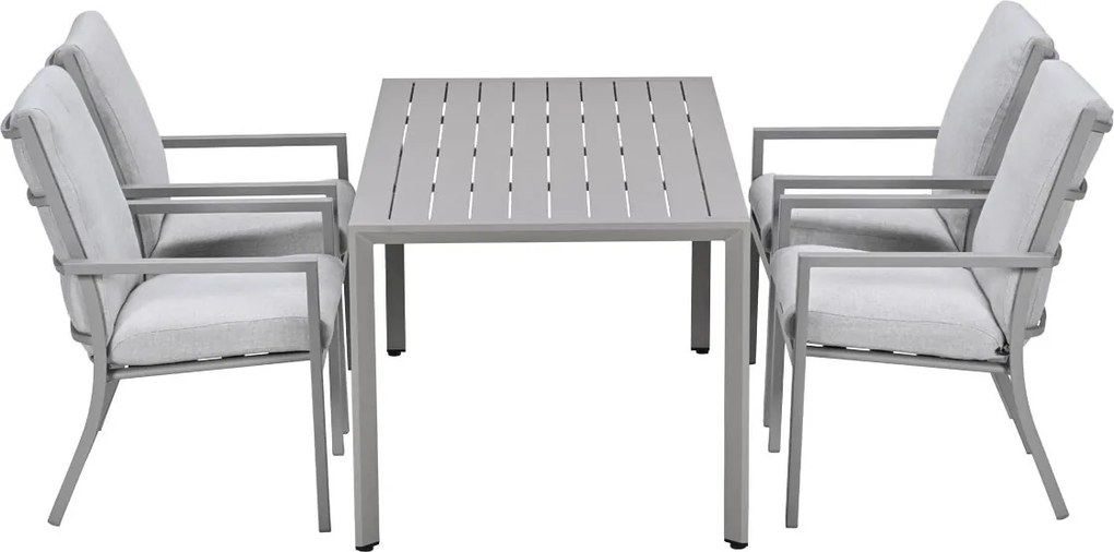 Garden Impressions Senja tuinset 5-delig taupe - Kasper tuintafel 160x90 cm