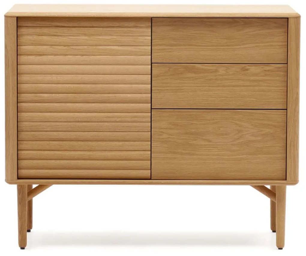 Kave Home Lenon Eiken Kastje Retro Design - 105x45x86cm.