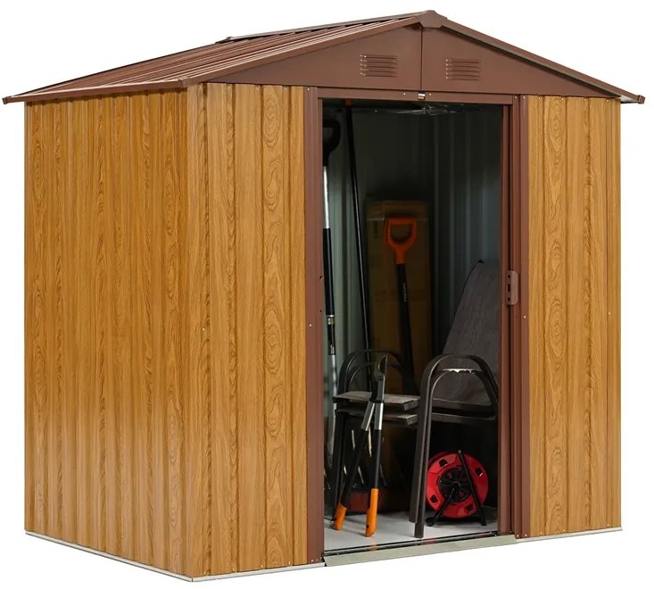 Metalen tuinhuisje Helsinki 1,9 x 1,3 m Store Boss bruin