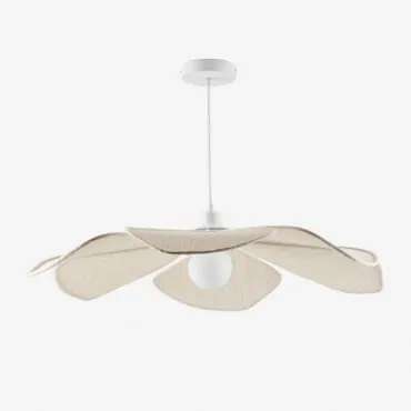 Plafondlamp In Linnen Benavid Beige – Crème - Sklum