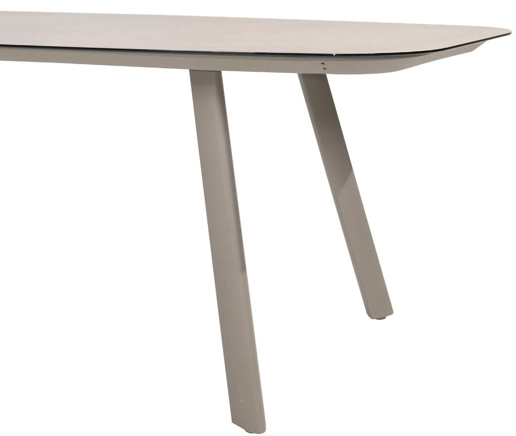 Taste by 4 Seasons Manolo tuintafel cloud met geprint keramisch blad 240 x 103 cm SALE Tuintafel beige weerbestendig