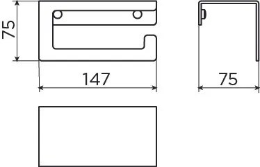 Clou Fold toiletrolhouder met cover zwart mat
