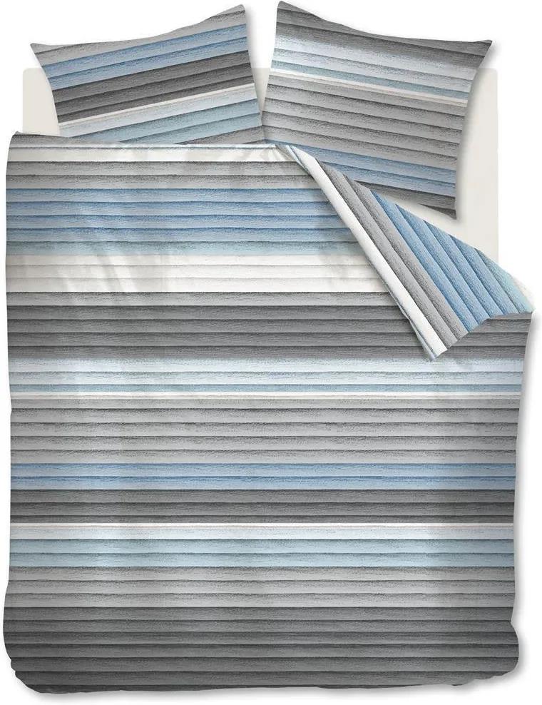 Beddinghouse | Dekbedovertrekset Macon lits-jumeaux: breedte 240 cm x lengte 200/220 cm + blauw grijs dekbedovertreksets katoen bed & bad beddengoed