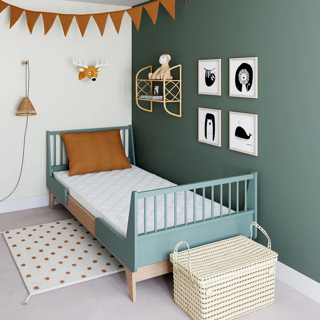 Matras in mousse in 2 delen, voor evolutief kinderbed