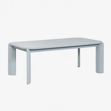 Rechthoekige Eettafel 200x100 Cm In Mdf Genève Blauwe Mist - Sklum