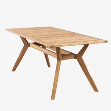 Rechthoekige Tuintafel 180x90 Cm In Teakhout Yolen Teakhout - Sklum