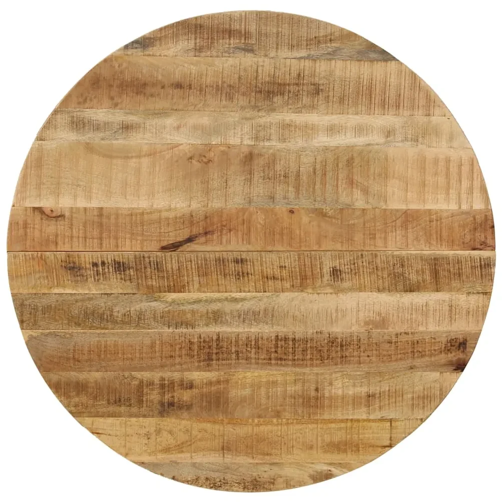 vidaXL Eettafel 120x77 cm massief ruw mangohout en staal