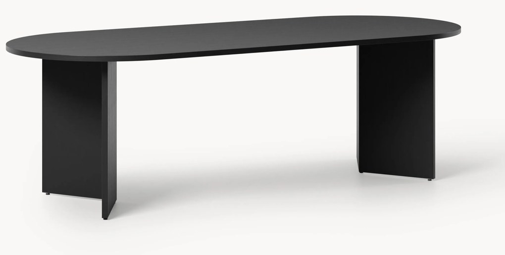 Ovale houten eettafel Toni, 200 x 90 cm