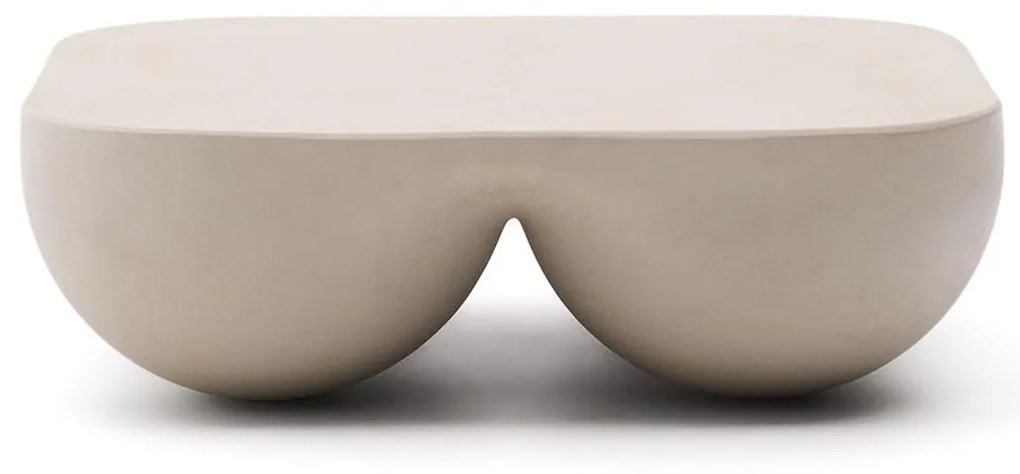 Kave Home Colba Japandi Salontafel Polystone Cement - 100 X 100cm.