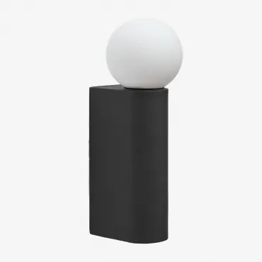 Buitenwandlamp Met Glazen Bol Voor Buitengebruik In Aluminium Irvine Zwart - Sklum