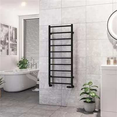 Eastbrook Tuscan Square handdoekradiator 50x120cm 460W zwart mat