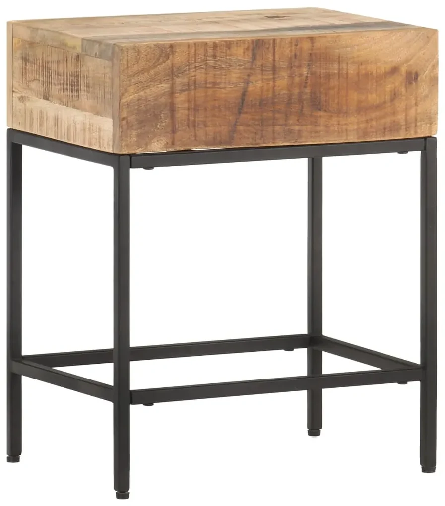vidaXL Bijzettafel 40x30x50 cm massief ruw mangohout