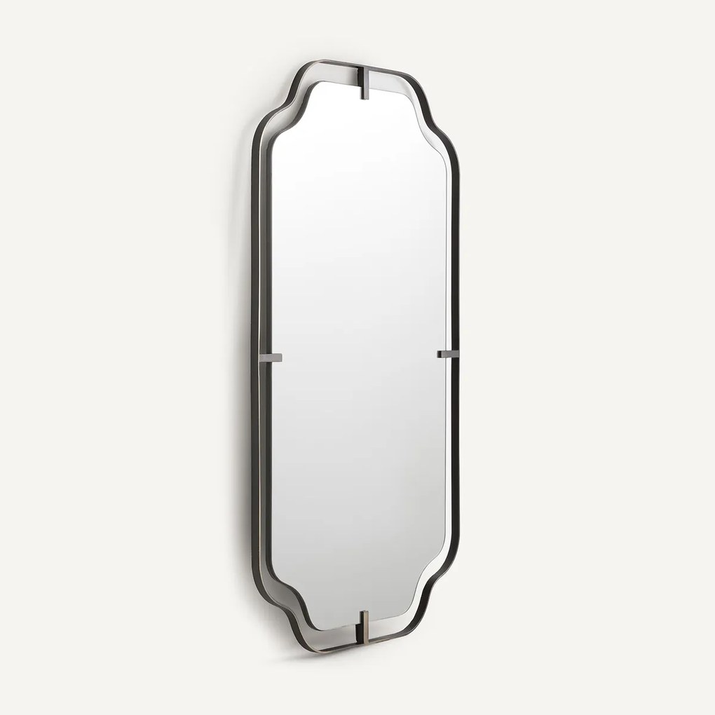 Spiegel van gietijzer in jaren 30-stijl, hoogte 110 cm, EYLEEN