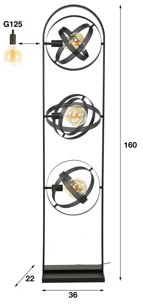Vloerlamp Metaal Gaas