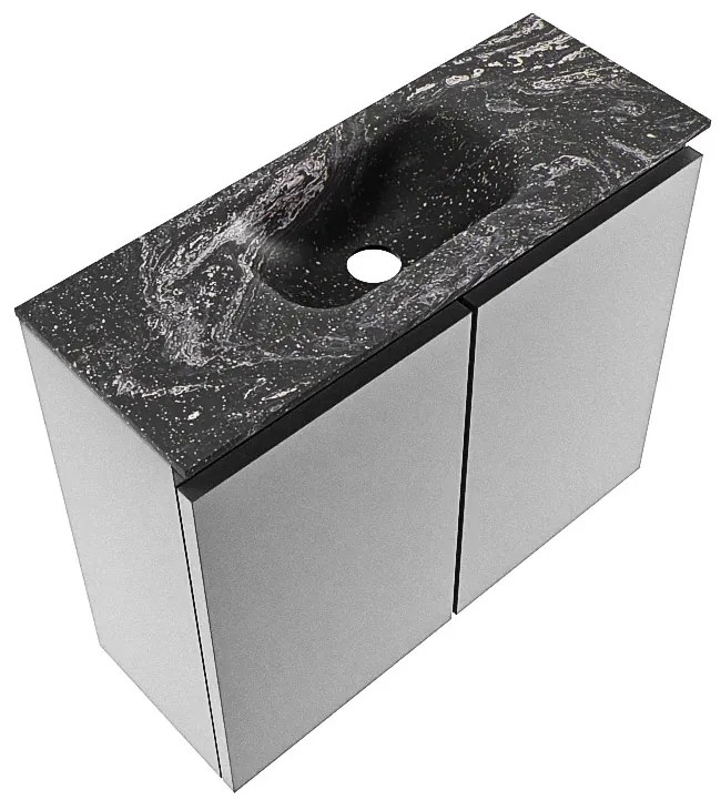 Mondiaz Ture DLux toiletmeubel 60cm plata met wastafel lava midden met kraangat