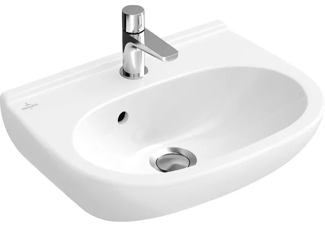 Villeroy & Boch O.novo Compact fontein 36x27,5cm zonder overloop en doortikbaar kraangat ceramic+ wit OUTLETSTORE 536037R1