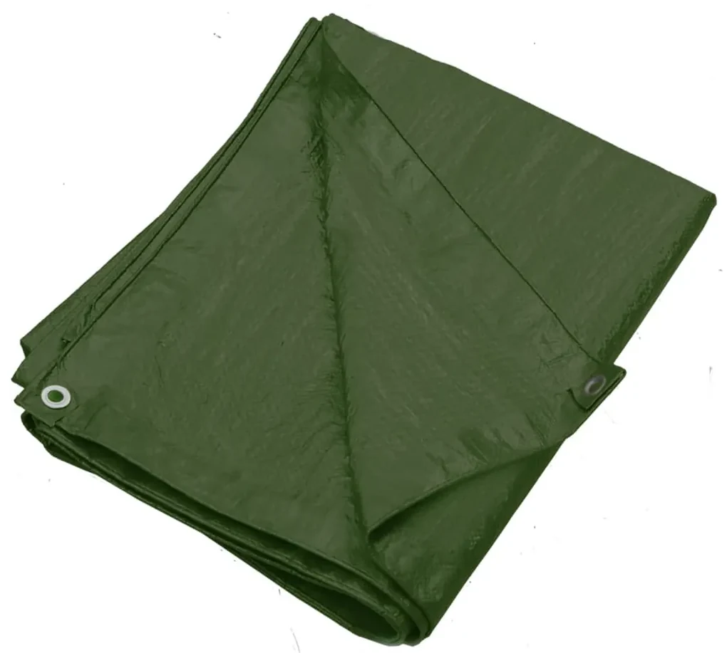 vidaXL Dekzeil 90 g/m² 6x12 m HDPE groen